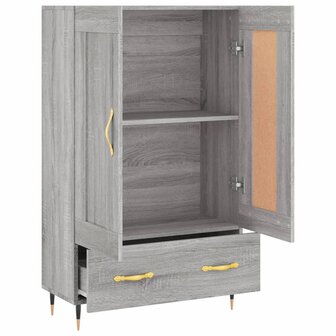 Hoge kast 69,5x31x115 cm bewerkt hout grijs sonoma eikenkleurig 6