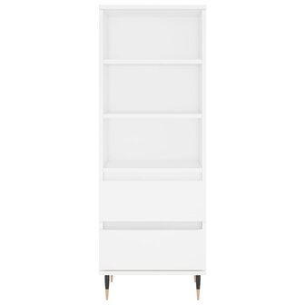 Hoge kast 40x36x110 cm bewerkt hout wit 5