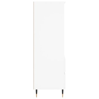 Hoge kast 40x36x110 cm bewerkt hout wit 7