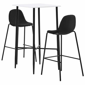 3-delige Barset stof zwart 1