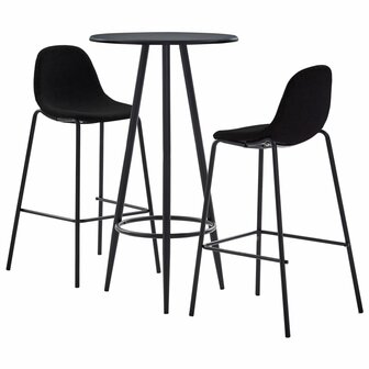 3-delige Barset stof zwart 1