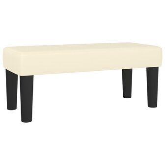 Bankje 70x30x30 cm kunstleer cr&egrave;mekleurig 2