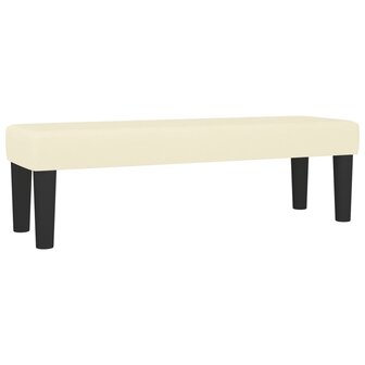 Bankje 100x30x30 cm kunstleer cr&egrave;mekleurig 2