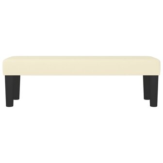 Bankje 100x30x30 cm kunstleer cr&egrave;mekleurig 3