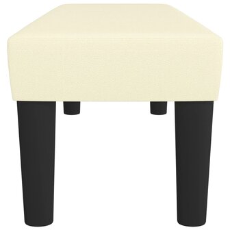 Bankje 100x30x30 cm kunstleer cr&egrave;mekleurig 4