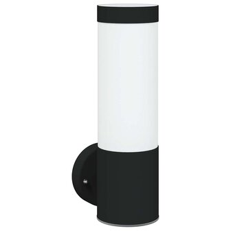 Buitenwandlampen 2 pcs Zwart 12 x 7.5 x 27 cm Roestvrij staal 3