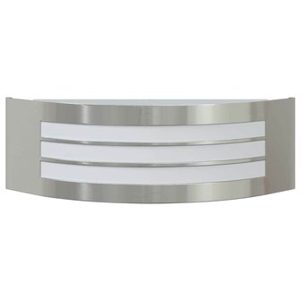 Buitenwandlamp Zilver 32 x 10 x 10 cm Roestvrij staal 3