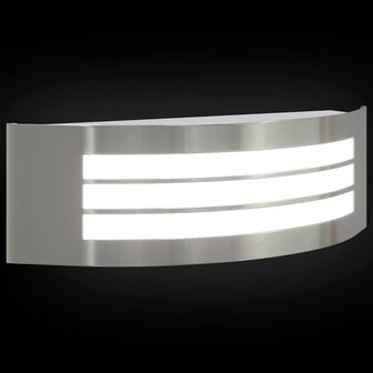 Buitenwandlamp Zilver 32 x 10 x 10 cm Roestvrij staal 9