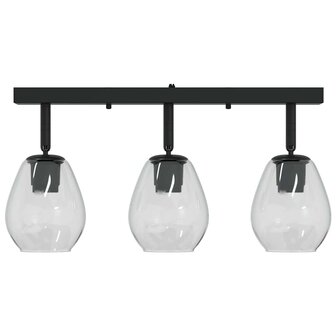 Plafondlamp met verstelbare glazen lampenkap E27 antraciet 3