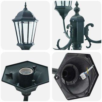 Tuin Lantaarnpaal Donkergroen Aluminium, Glas 4