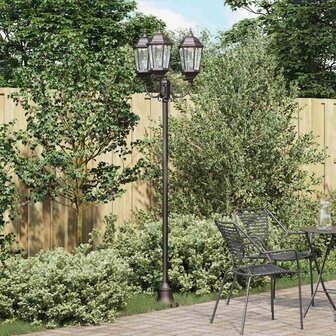 Tuin Lantaarnpaal Brons Aluminium, Glas 1