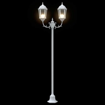 Tuin Lantaarnpaal Wit Aluminium, Glas 6