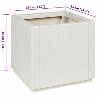 Tuin Bloempot Wit 36 x 36 x 35 cm Polypropyleen 8