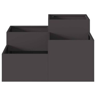 Tuin Bloempot Zwart 80 x 80 x 48 cm Staal 6