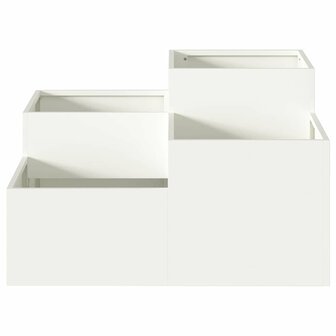 Tuin Bloempot Wit 80 x 80 x 48 cm Staal 6