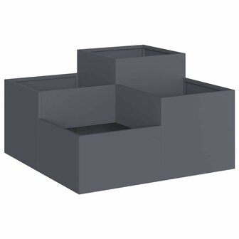 Tuin Bloempot Antraciet 80 x 80 x 48 cm Staal 2