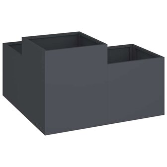 Tuin Bloempot Antraciet 80 x 80 x 48 cm Staal 5
