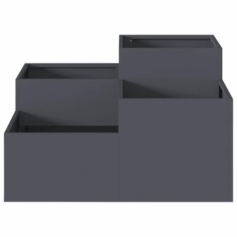 Tuin Bloempot Antraciet 80 x 80 x 48 cm Staal 6