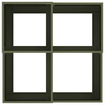 Tuin Bloempot Olijfgroen 80 x 80 x 48 cm Staal 8
