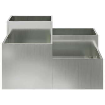 Tuin Bloempot Zilver 80 x 80 x 48 cm Gegalvaniseerd staal 7