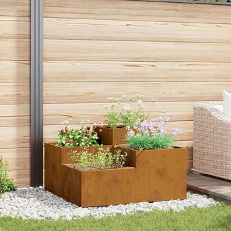 Tuin Bloempot Roestig 80 x 80 x 48 cm Cortenstaal 1