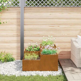 Tuin Bloempot Roestig 80 x 80 x 48 cm Cortenstaal 4