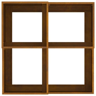 Tuin Bloempot Roestig 80 x 80 x 48 cm Cortenstaal 8