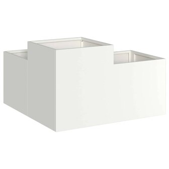 Tuin Bloempot Wit 100 x 100 x 48 cm Staal 5
