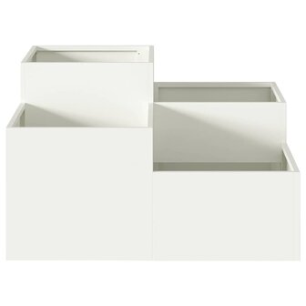 Tuin Bloempot Wit 100 x 100 x 48 cm Staal 7