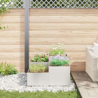 Tuin Bloempot Zilver 100 x 100 x 48 cm Roestvrij staal 4