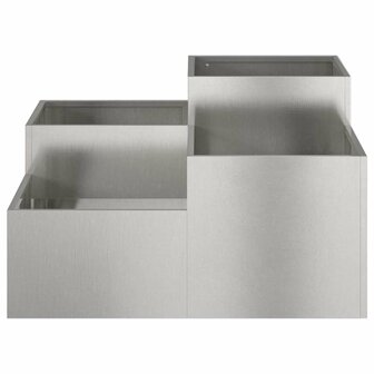 Tuin Bloempot Zilver 100 x 100 x 48 cm Roestvrij staal 5