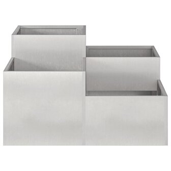 Tuin Bloempot Zilver 100 x 100 x 48 cm Roestvrij staal 6