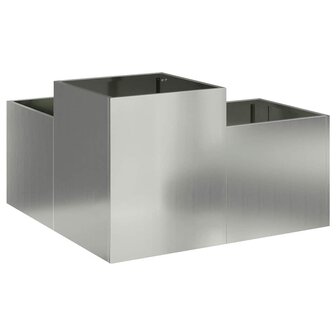 Tuin Bloempot Zilver 100 x 100 x 48 cm Gegalvaniseerd staal 5