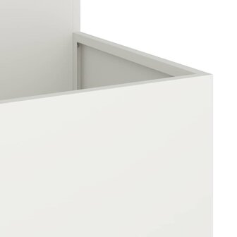 Tuin Bloempot Wit 80 x 80 x 60 cm Staal 9