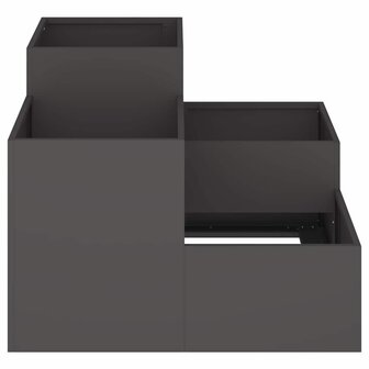 Tuin Bloempot Zwart 100 x 100 x 60 cm Staal 7