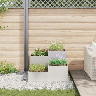 Tuin Bloempot Zilver 100 x 100 x 60 cm Roestvrij staal 4