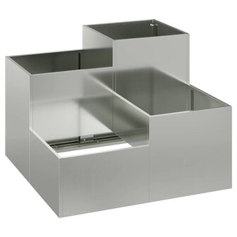 Tuin Bloempot Zilver 100 x 100 x 60 cm Gegalvaniseerd staal 2
