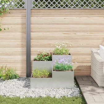 Tuin Bloempot Zilver 100 x 100 x 60 cm Gegalvaniseerd staal 4