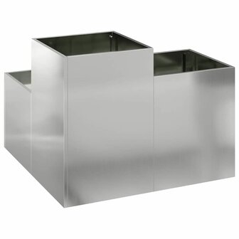 Tuin Bloempot Zilver 100 x 100 x 60 cm Gegalvaniseerd staal 5