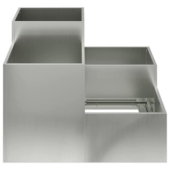 Tuin Bloempot Zilver 100 x 100 x 60 cm Gegalvaniseerd staal 7
