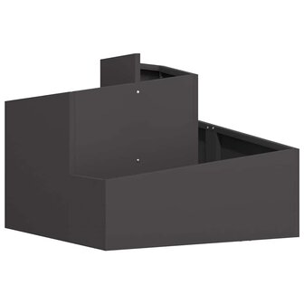 Tuin Bloempot Zwart 60 x 60 x 50 cm Staal 2