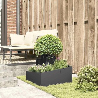 Tuin Bloempot Zwart 60 x 60 x 50 cm Staal 4