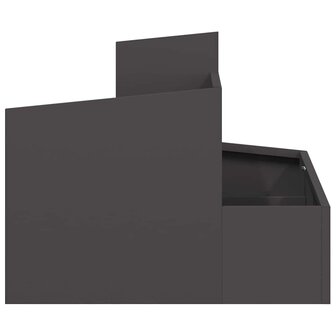Tuin Bloempot Zwart 60 x 60 x 50 cm Staal 6