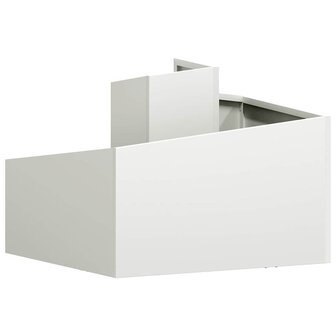 Tuin Bloempot Wit 60 x 60 x 50 cm Staal 6