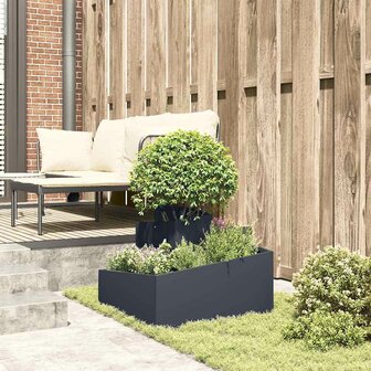 Tuin Bloempot Antraciet 60 x 60 x 50 cm Staal 4