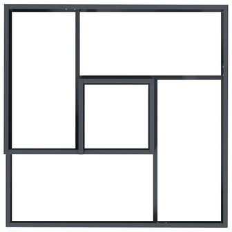Tuin Bloempot Antraciet 60 x 60 x 50 cm Staal 6