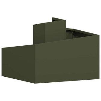 Tuin Bloempot Olijfgroen 60 x 60 x 50 cm Staal 4