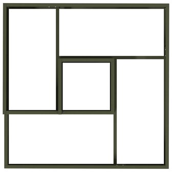 Tuin Bloempot Olijfgroen 60 x 60 x 50 cm Staal 5