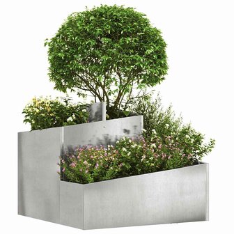 Tuin Bloempot Zilver 60 x 60 x 50 cm Roestvrij staal 3