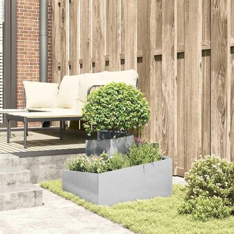 Tuin Bloempot Zilver 60 x 60 x 50 cm Roestvrij staal 4